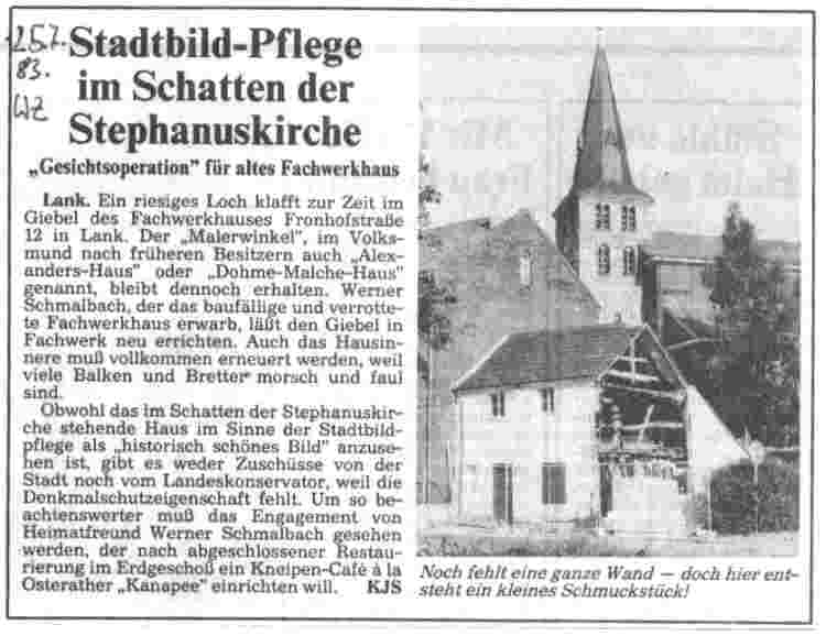 Westdeutsche Zeitung 25.7.83